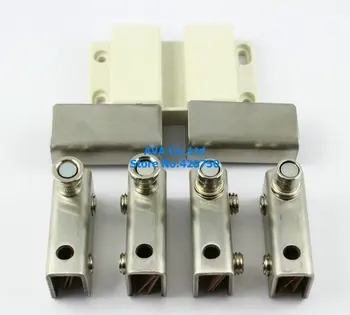 

Press Open Double Glass Door Pivot Hinge Set Clamp Clip Magnetic Catch Latch