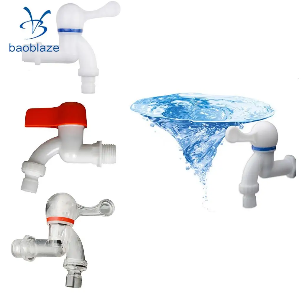 20mm Male Tread Plastic Water Faucets Yard Garden Washing Machine Water Taps, 3 Designs