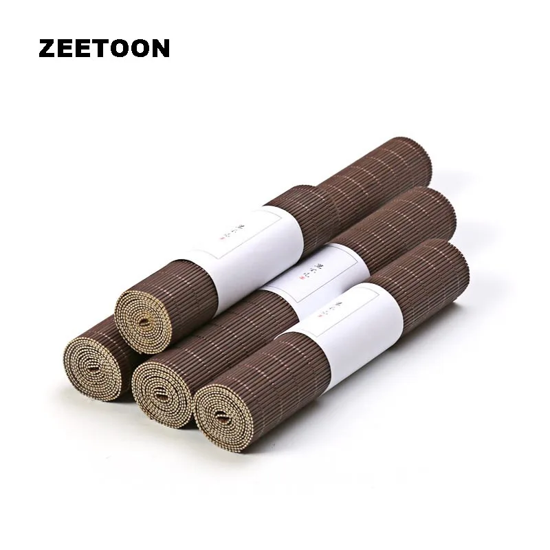 

Zen Bamboo Weave Tea Mats Table Runners Curtains Table Cover Kung Fu Tea Set Accessories Vintage Home Decor Coffee Tablecloth