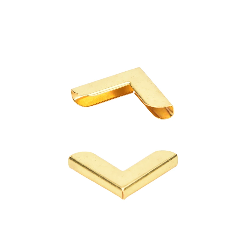 12 PCS 20*20mm Gold Plated File Card Menus Notebook Folder Book Scrapbooking Albums Folders Corner Protectors Protection | Канцтовары