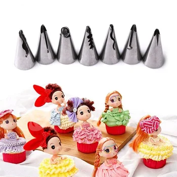 

BH007 7PCS/set Girl Princess Puff Skirt Russian Tulip Nozzles Cake DecoratingDIY Icing Piping Nozzles Cream Nozzles Pastry Tips