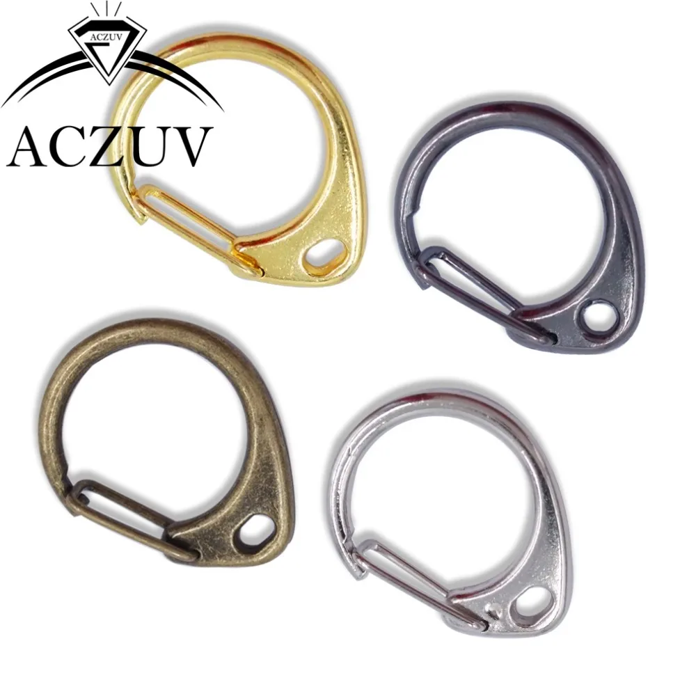 

Black Gold Silver Bronze Swivel Lobster Clasp Clips Hook Split Key Ring Findings Clasps For Keychains Making AP008