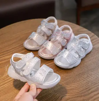

New Baby Girls Beach Sandals Toddler Children Sequins Straps Single Shoes kids Sandals for girls fashion