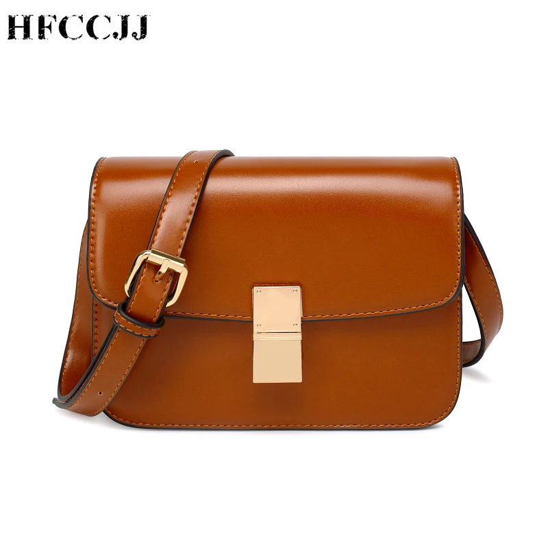 

HFCCJJ High Quality Small Square Bag Female Leather Bag New Fashion Personality Casual Shoulder Messenger Bag Ladies HC043