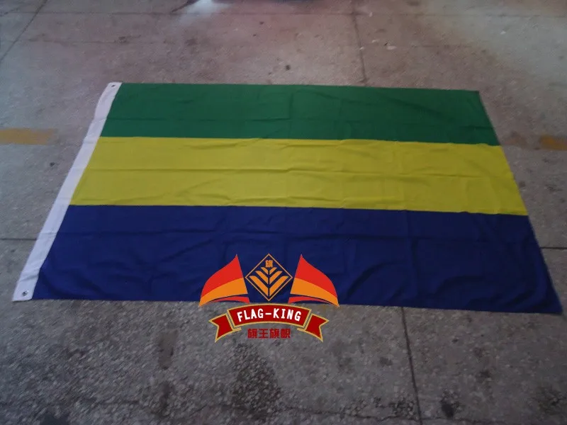 Габон национальный флаг, полиэстер, 120*180 см, защитой от УФ, цифровая печать, флаг King, габон баннер