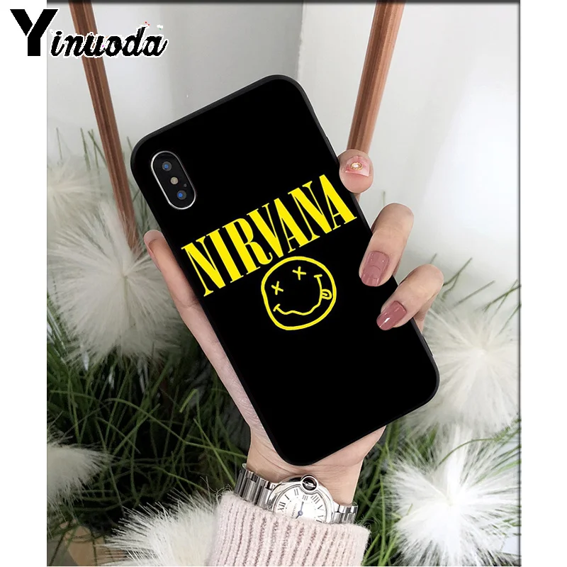 Yinuoda Nirvana Kurt Cobain высококачественный чехол для телефона для iPhone 8 7 6 6S Plus 5 5S SE XR X XS MAX Coque Shell