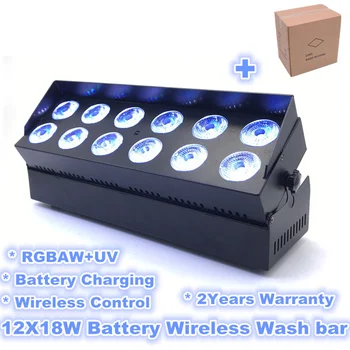 

2019 NEW battery powered led stage light 12x18W 6IN1 Wireless DMX Battery Power LED Par Can light Wifi Remote for Wedding