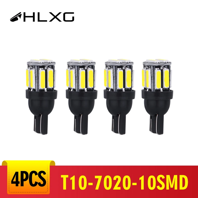 4 шт. W5W светодиодный автомобиль T10 194 168 10-7020 SMD для Авто Клин задние габаритные огни