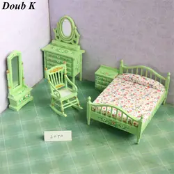 Сомнения K 1:12 Кукольный миниатюрные куклы мебель игрушки Kawaii Мода спальный гарнитур кровать претендует игрушки для девочек детские