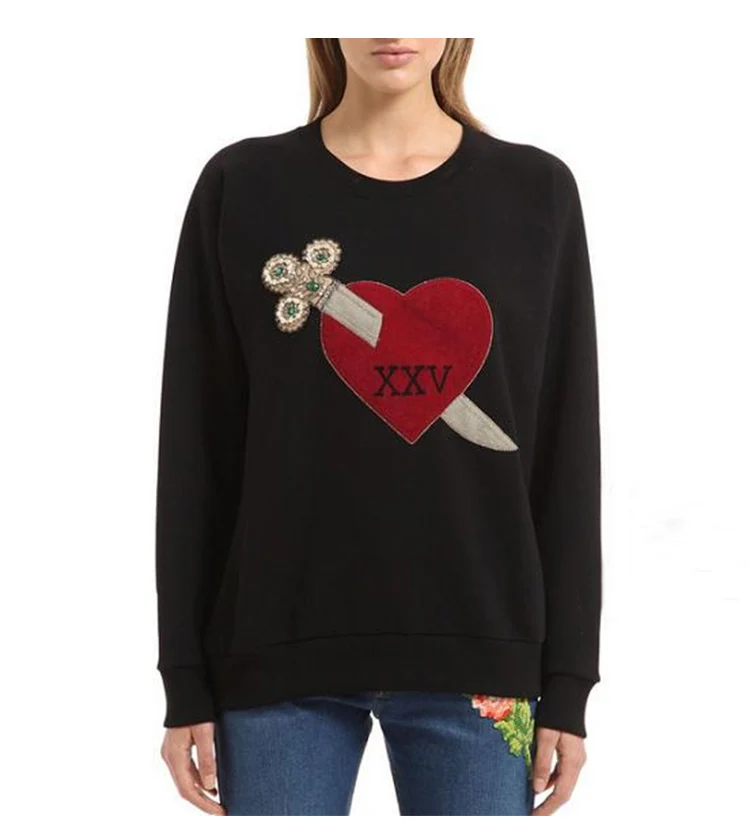 

Autumn embroidery long sleeve sweaters women 2018 Fall casual knitting pullovers women's beading knitwear tops D424