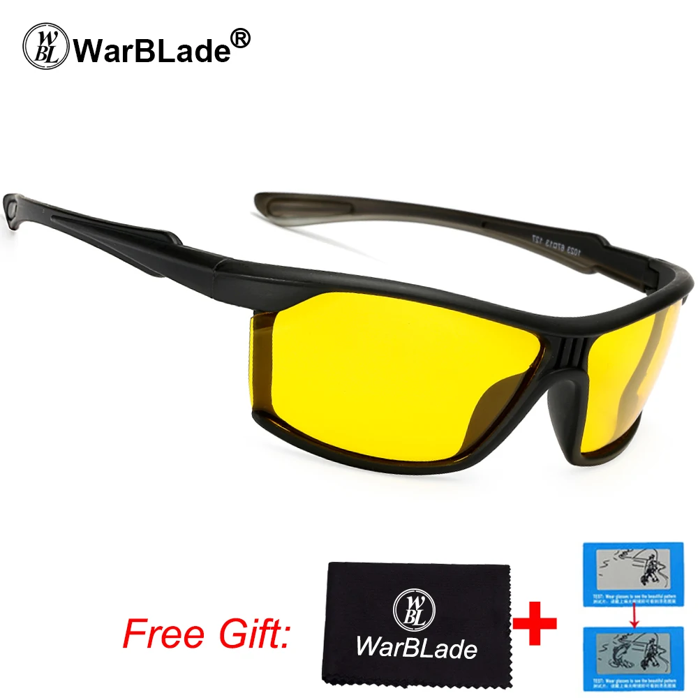 

WarBLade Mens Polarized Night Driving Sunglasses Women Yellow Lense Night Vision Driving Glasses Goggles Reduce Glare 1023