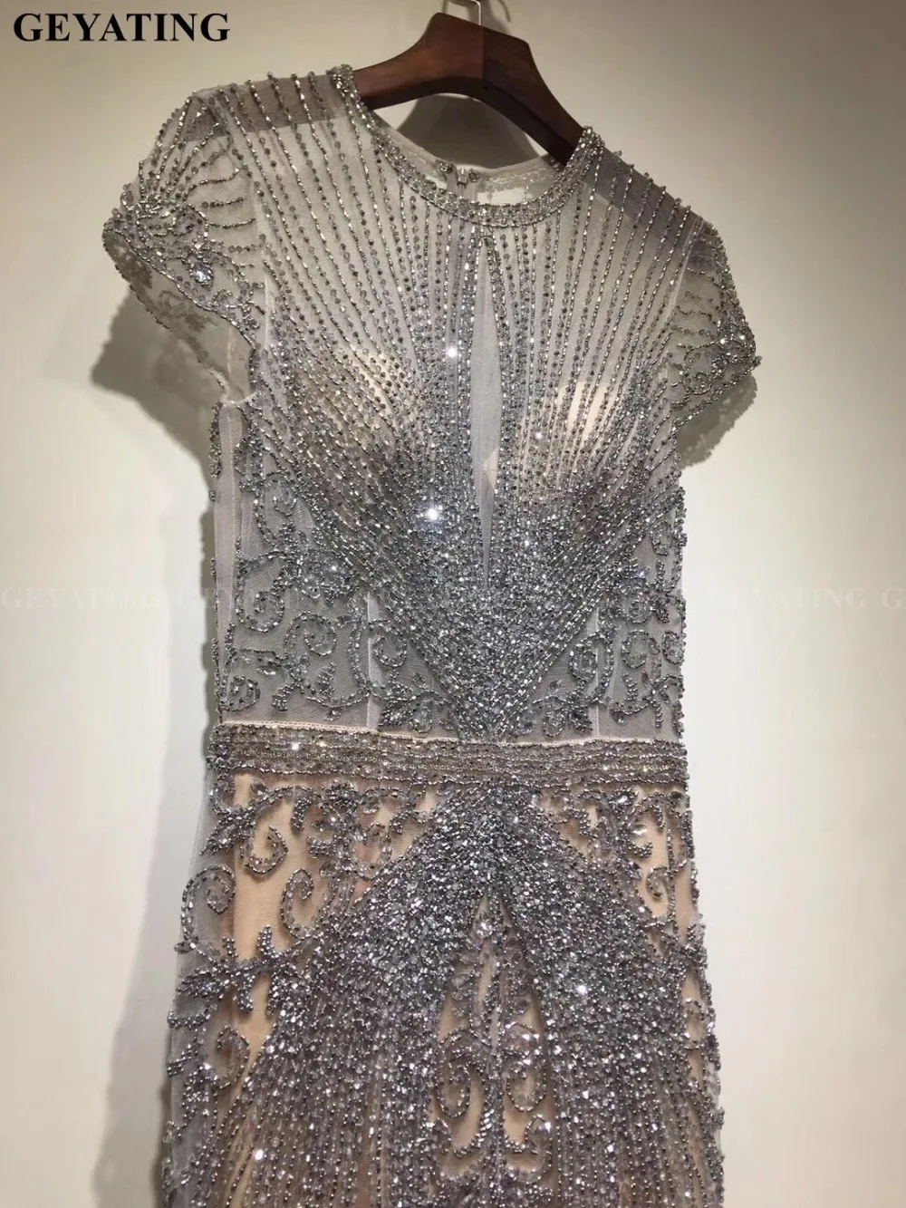 Luxury Rhinestones Full Beaded Mermaid Evening Dress Long Saudi Arabia Women Formal Gowns Kaftan Dubai Prom Dresses 2019 Elegant Luxury Rhinestones Full Beaded Mermaid Evening Dress Long Saudi Arabia Women Formal Gowns Kaftan Dubai Prom Dresses 2019 Elegant