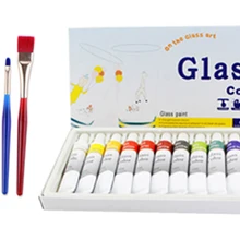 Стекло краски цветная акриловая краска ручной окрашенные пигменты 12 цветов мл цвет книги по шт. искусству набор с 5 шт. расчёски для волос