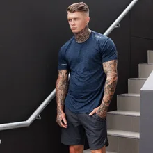 Спортивная футболка тонкая мужская Свободная дышащая футболка для фитнеса с коротким рукавом brother