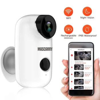 

Wireless WiFi Home Security Camera System with PIR Motion Detection, Rechargeable Battery Powered,mini camera