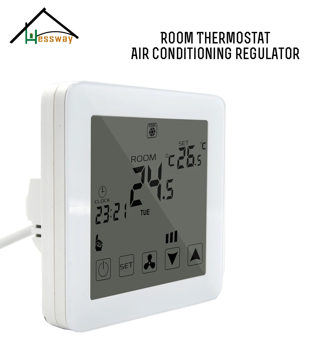 2p 4p ЕС умный комнатный термостат с сенсорным экраном программируемый с охлаждением, отоплением, вентиляцией