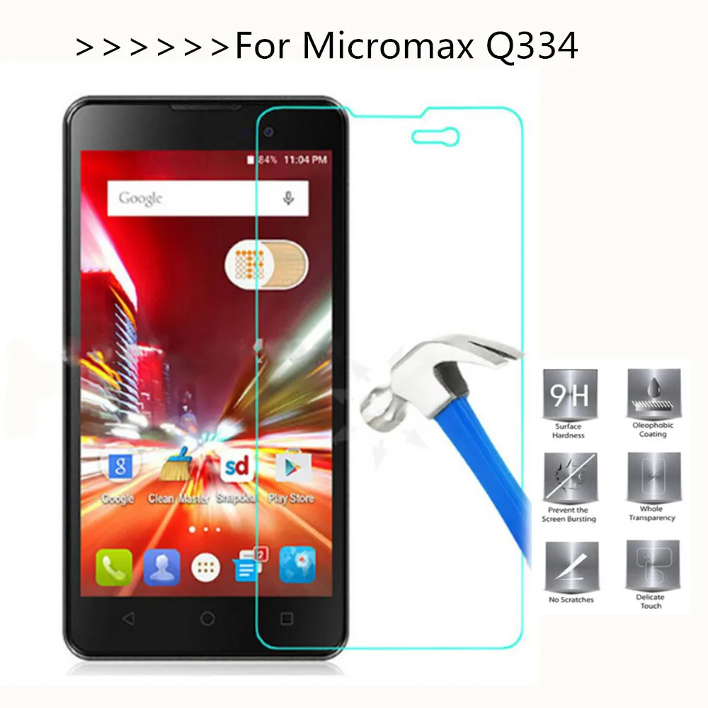 

Ultra-thin High Quality Tempered Glass Film Explosion-proof Screen Protector For Micromax Canvas Spark 2 \Q334 protective