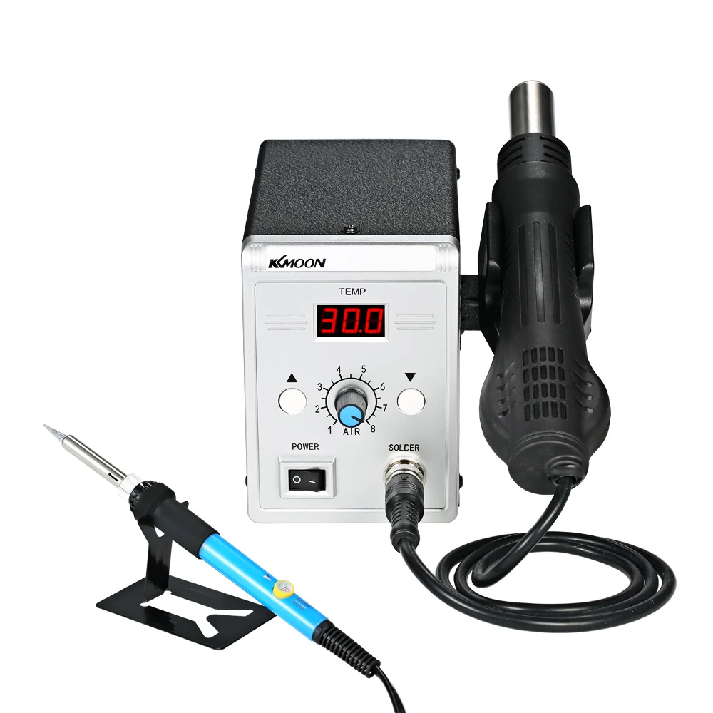 

KKmoon 700W Soldering Station Digital Solder Iron Desoldering Station BGA Rework Solder Station Hot Air Gun + Electric Iron Set