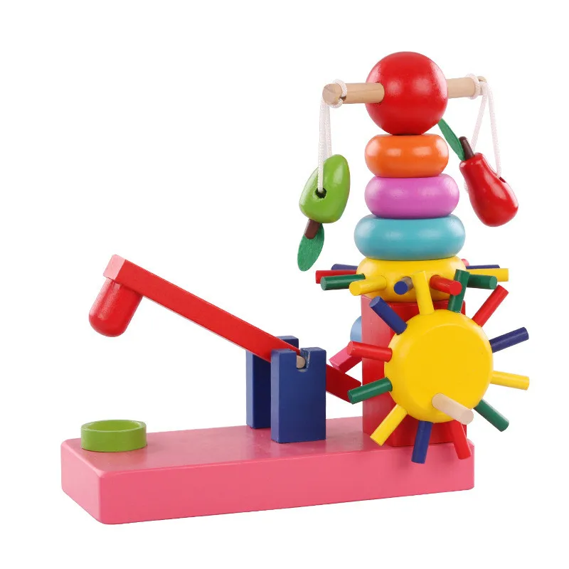 New Wooden Baby Colorful Educational early childhood building blocks