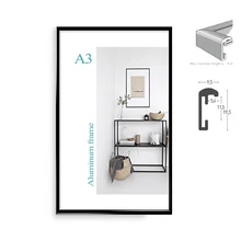 Classic super narrow aluminum A4 A3 poster frame for wall hanging/metal photo frame/certificate frame