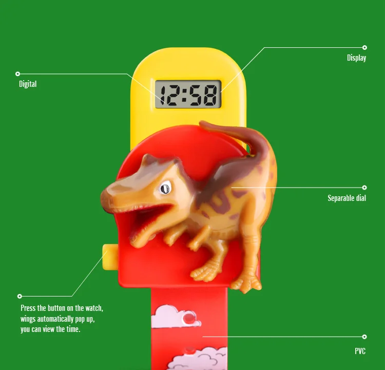 SKMEI Интересные детские часы модные красивые детские часы Креативный динозавр модель мальчиков и девочек Любовь montre enfan ребенок 1468