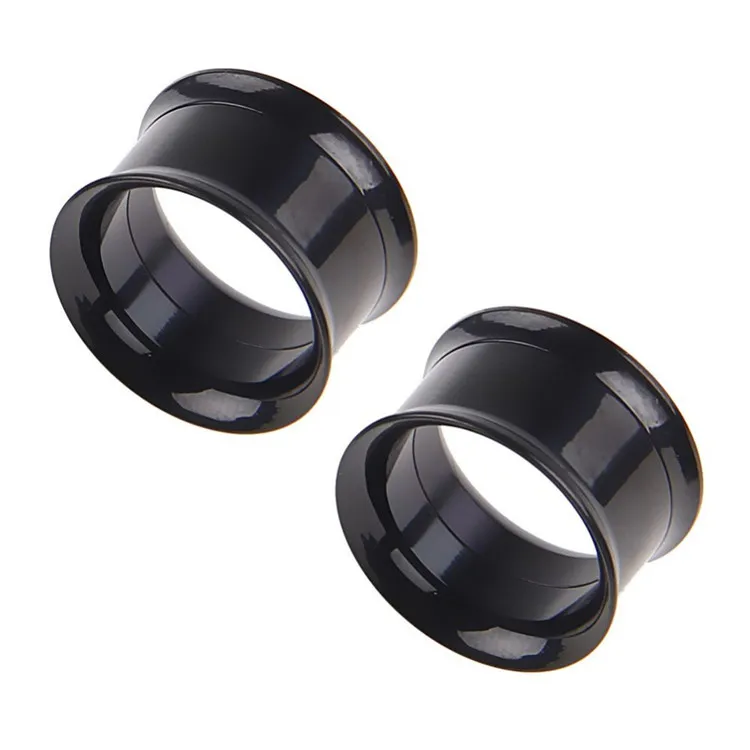 

Gun Black Silicone ear plugs flesh tunnels,Earring Hollow Expander Ear Gauges Kit,Piercing Jewelry 4MM-25MM
