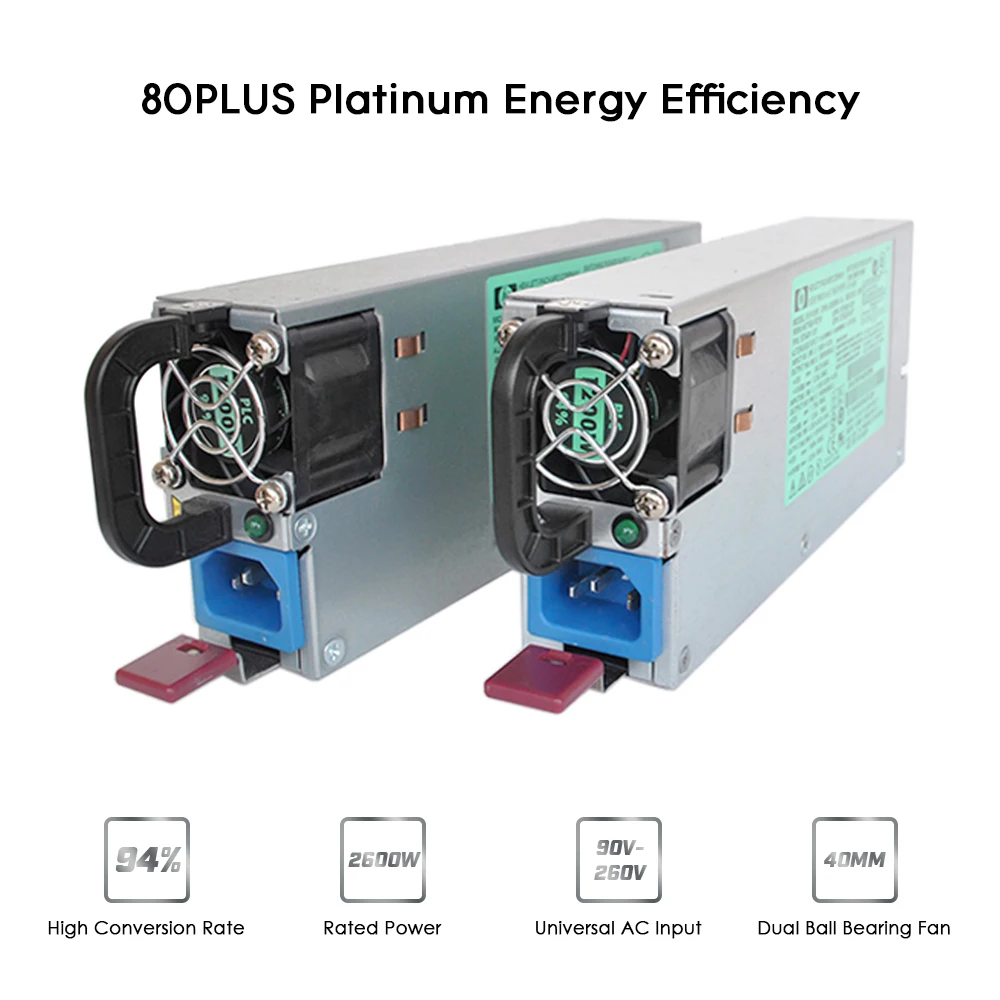 2600W Switching Power Supply 94 High Efficiency for asic antminer l3 Ethereum S9 S7 L3 font