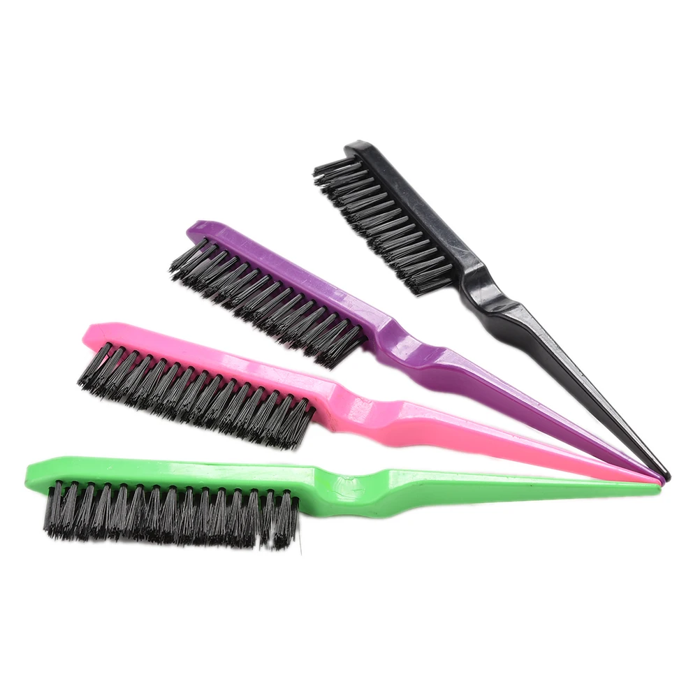 4 Colors Optional Professional Hair Brushes Teasing Back Combing Hair Brush Slim Line Styling Tools Comb