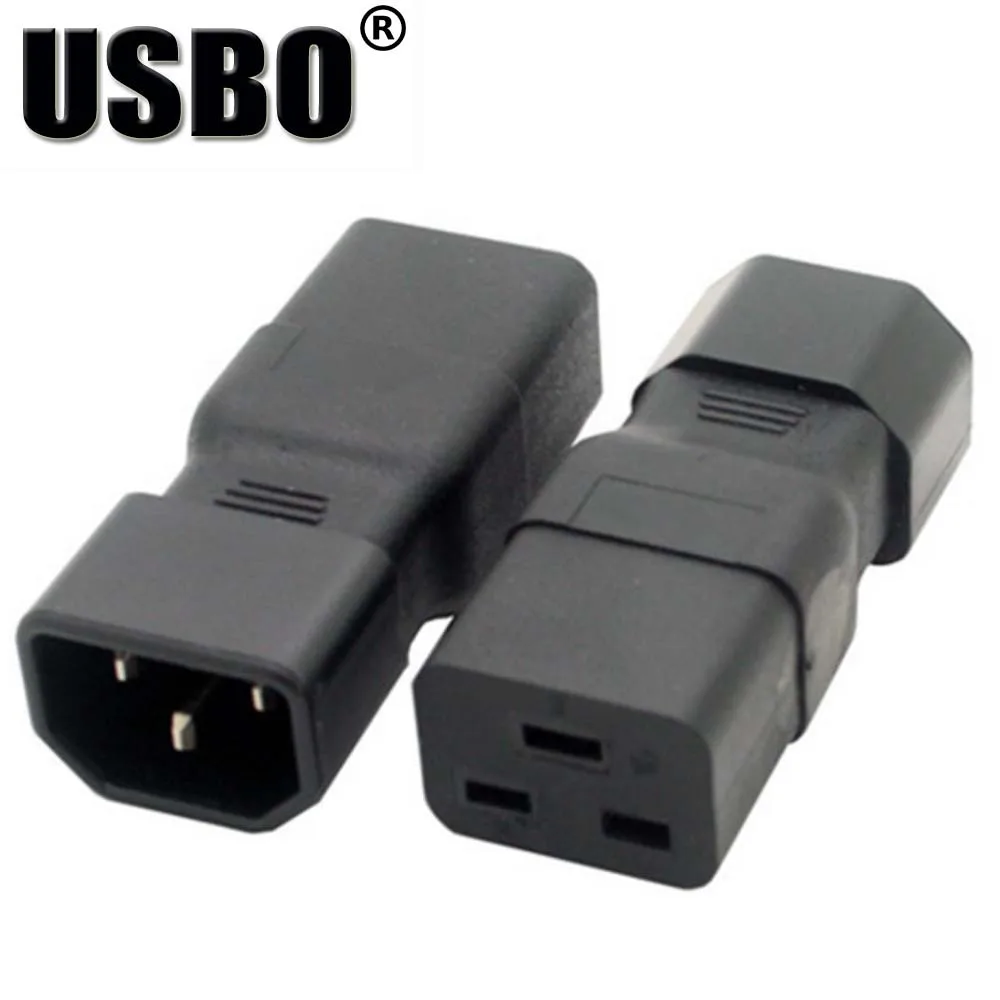 Black Copper Standart IEC320 C14 male to C19 female UPS PDU APC Server