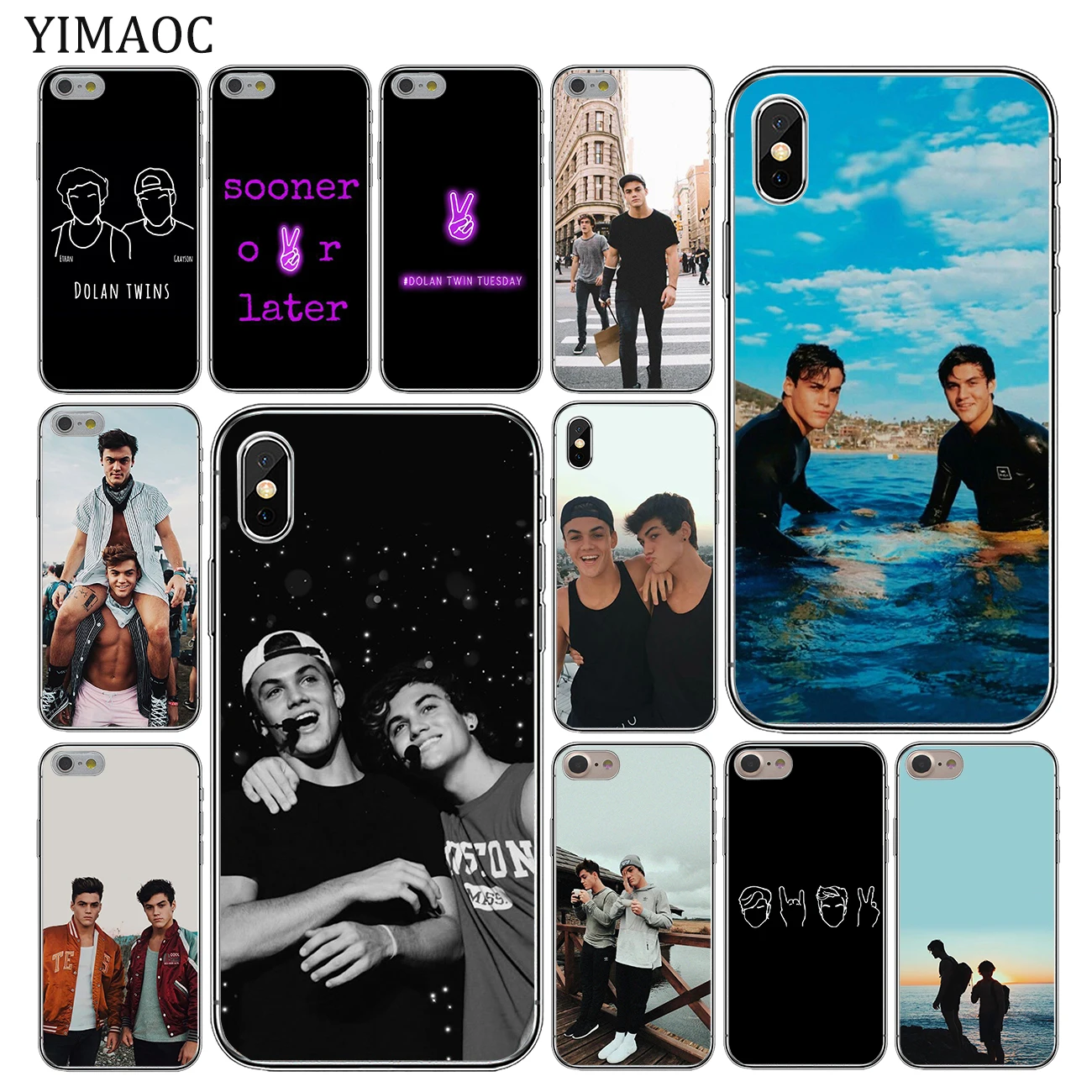 

YIMAOC Dolan Twins Soft Silicone Cover Case for Apple iPhone 11 Pro X XR XS Max 6 6S 7 8 Plus 5 5S SE 10 TPU Phone Cases