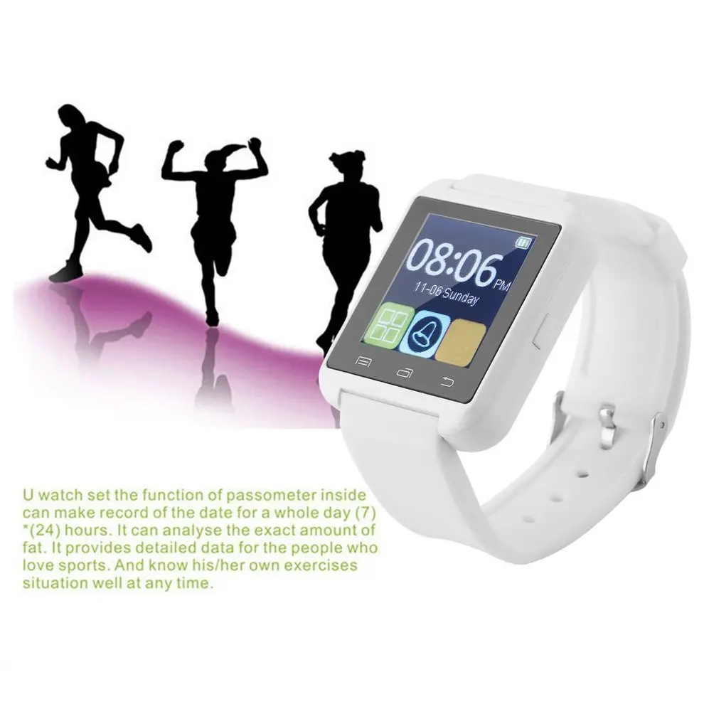

Portable Multifunctional Bluetooth V3.0 + EDR Smart Wrist Watch Phone Camera Card Mate Universal for Smart Phone