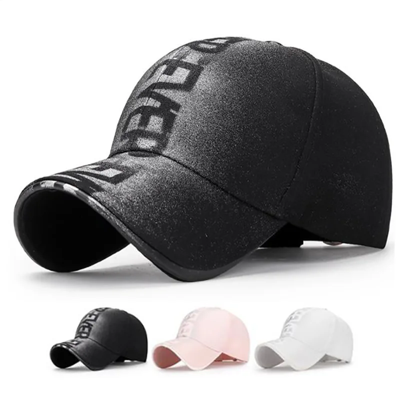 

2019 Fashion 100% Cotton Baseball Cap Hat for Women Men Black/white/pink Letter Pattern Outdoor Caps Casual Sports Caps Gifts