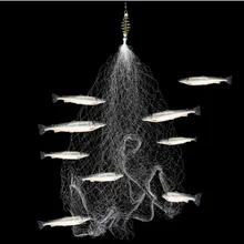 Rede de pesca de cobre primavera gaiola shoal gancho de pesca malha isca alimentador pesca equipamento fishhook