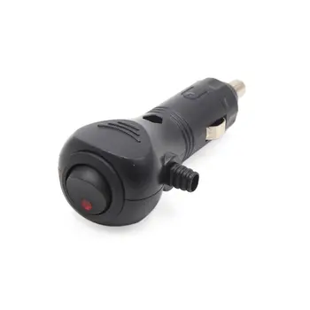 

uxcell Car Red LED Wireless Cigarette Lighter Switch Socket Adapter DC 12V 24V Black