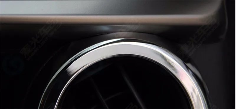 Для Toyota RAV4 для Toyota Previa RAV 4 2013 украшения для интерьера отделкой Кондиционер Vent Outlet кадр вентиляционное отверстие крышки 4 предмета в комплекте; комплект из двух предметов ABS хромированный