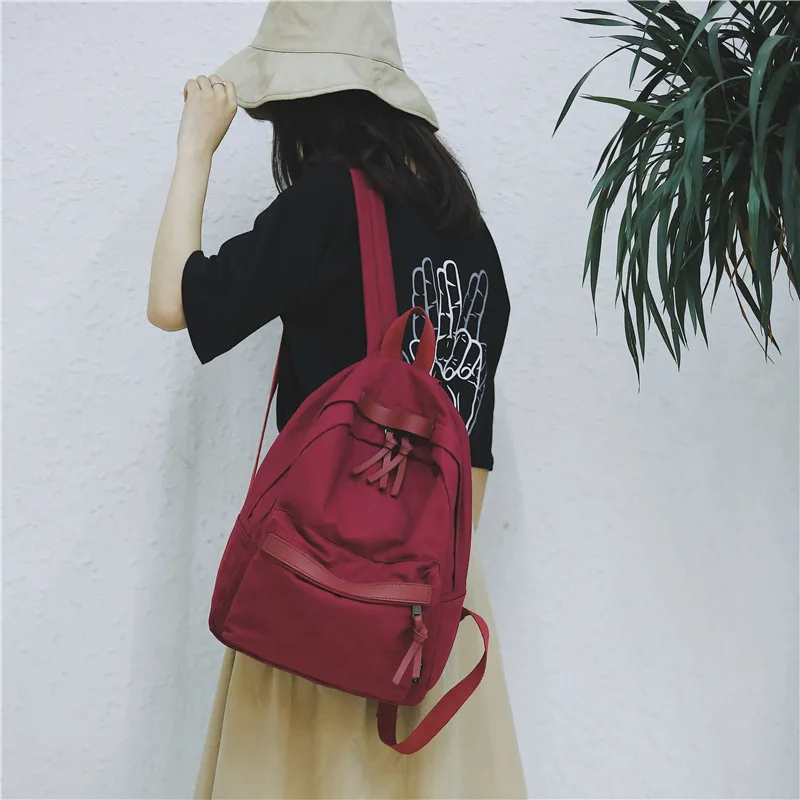 

Women Canvas Backpacks College School Bag for Teenage Girls Boolbag Vintage Female Travel Dailypack Student Backpacks mochila
