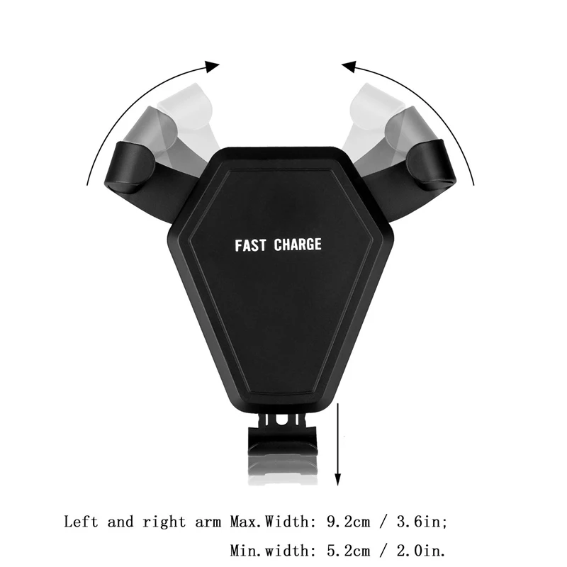 EYON 360 Rotation Qi Wireless Fast Charger Holder Magnetic Air Vent Mount Dock for SAMSUNG S8 S7 S6 Edge+ Note 5 8 for iPhone X 8 Plus (12)