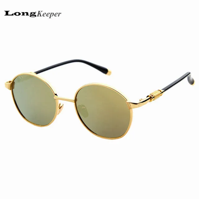 LongKeeper Женская мода Солнцезащитные очки для женщин бренд Дизайн для Для женщин круглый Рим зеркало Солнцезащитные очки для женщин