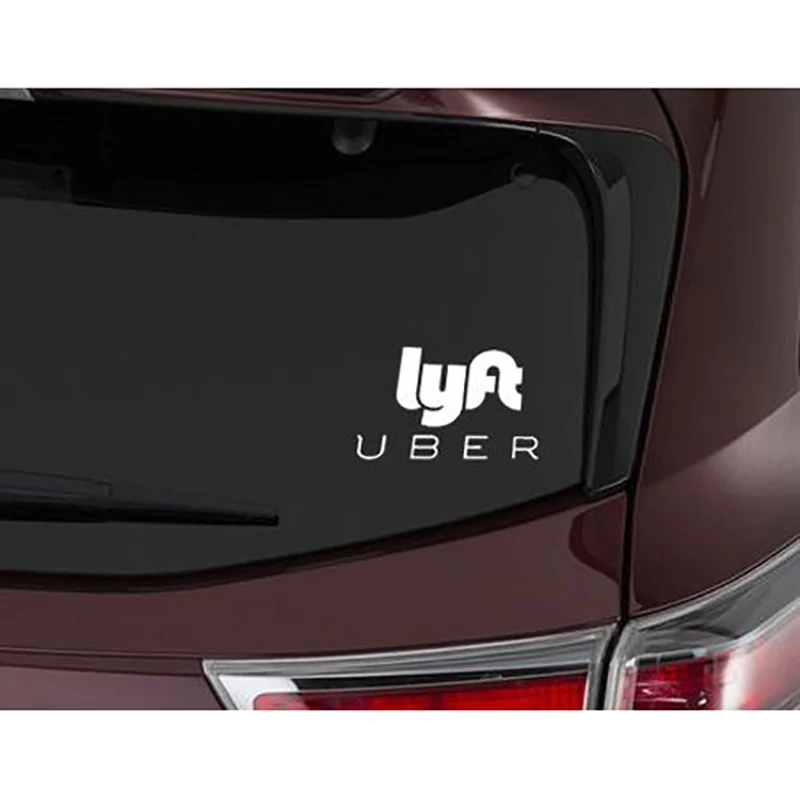 2Pcs LYFT UBER sticker Vinyl Decal window sticker Sign Logo Rideshare