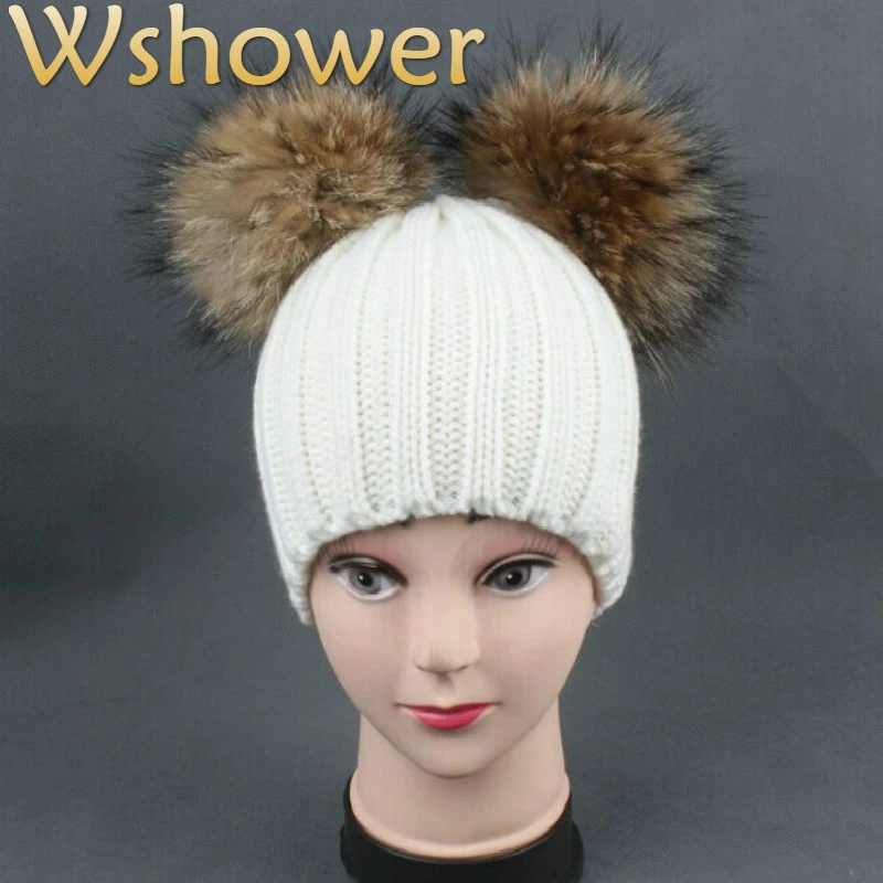 bonnet deux pompons femme