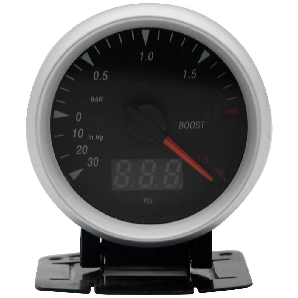 2,5 дюйма 60 мм Turbo Boost Gauge Двойные Блоки PSI/BAR цифровой аналоговый дисплей синий светодиодный с датчиком