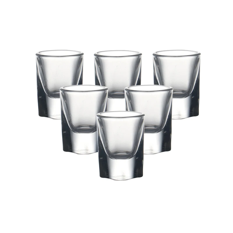 Набор из 6 тяжелых квадратных стаканов для ликера 0 34 унций машинная работа без