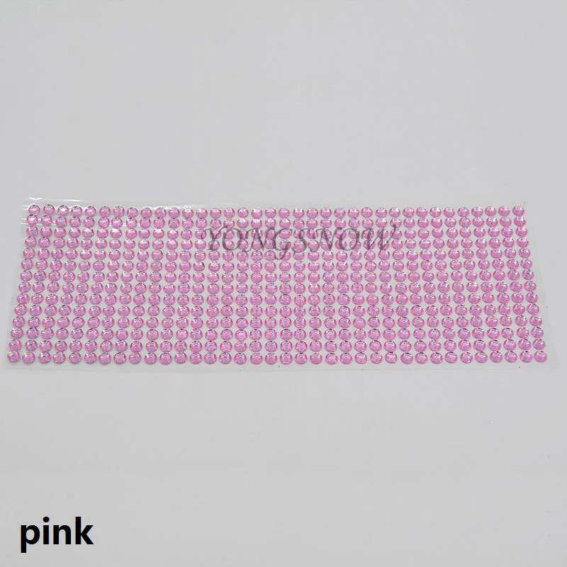 504 шт./компл. 6 мм Акриловые Свободные Украшенные стразами с плоской задней поверхностью для одежды аксессуары DIY бурения Стикеры Diamond автомобильный паста - Цвет: Pink