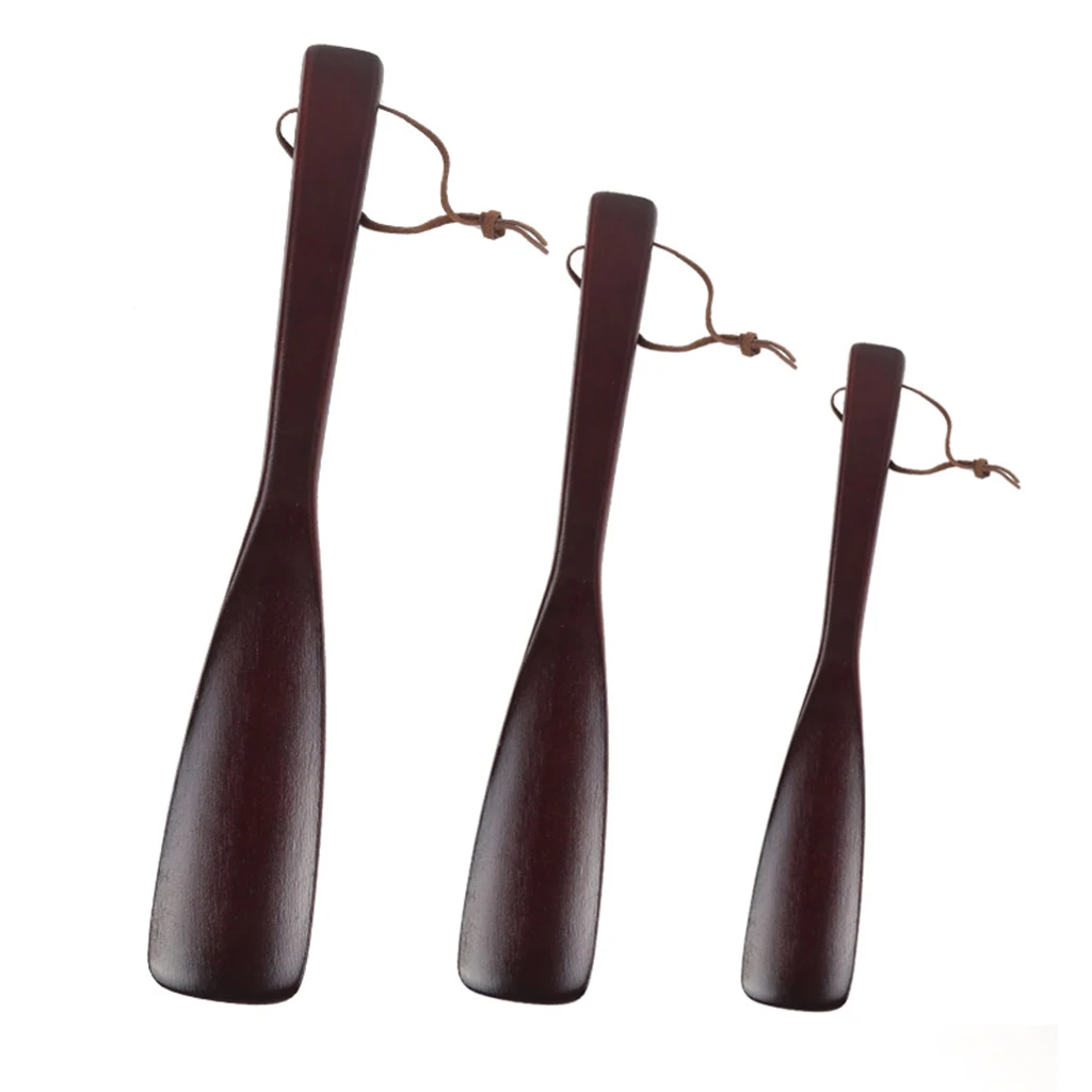 Wooden Shoehorn Long Shoe Horn with Loop Convenient for Hanging Spoon Shoe Horns 25 -54cm