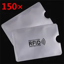150 шт./компл. анти-сканирования карты рукава кредитной 13,56 МГц микросхемой чипом микропроцессорные карты NFC карта безопасности для предотвращения несанкционированного сканирования RFID визитница