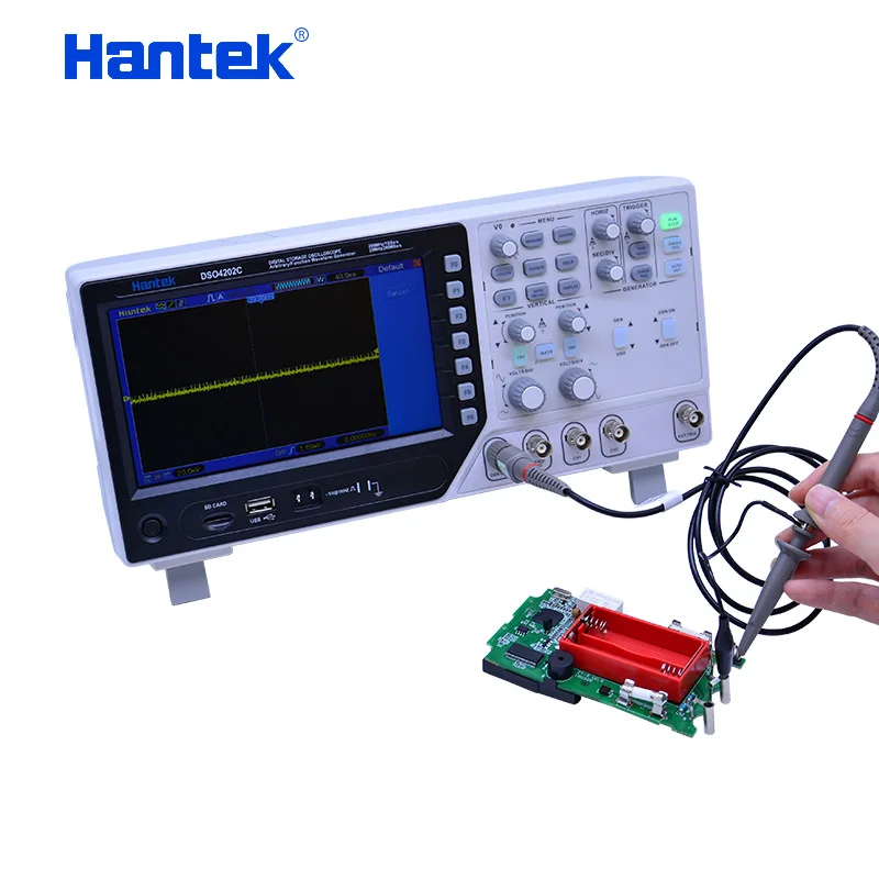 Hantek DSO4102C цифровой мультиметр осциллограф USB 100 МГц 2 канала " 64 к TFT произвольной формы Osciloscopio логический анализатор