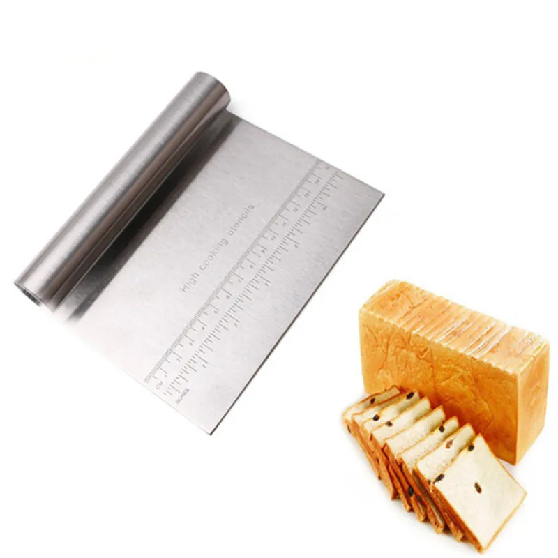 

Stainless Steel Patisserie Pizza Dough Scraper Cutter Kitchen Tool Cozinha Baking Pastry Spatulas Cooking Cake Decorating Tools