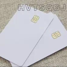 100 шт./лот SLE4442 чип белый пустой ПВХ свяжитесь карта памяти IC