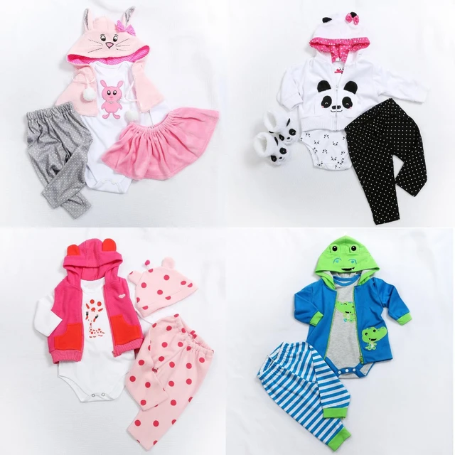 Muitas Roupas De Boneca Reborn, Bonecas Reborn Para Bebês De 43cm E 60cm,  Vestido De Menina, Alta Qualidade, Todos Os Roupas De Algodão - Bonecas -  AliExpress