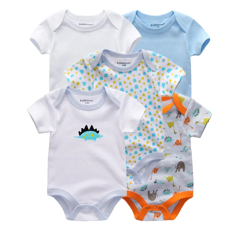 5 шт./лот, Детский комбинезон с короткими рукавами, комплект летней одежды для мальчиков, одежда для маленьких мальчиков 0-3,3-6,6-9,-12 месяцев, комбинезон для новорожденных - Цвет: BDS5907
